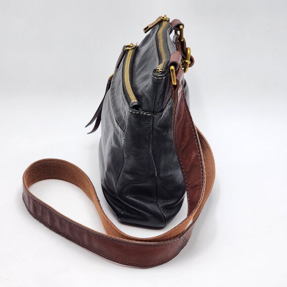 Fossil Vintage Corey Black Leather Crossbody Bag - Picture 3 of 9